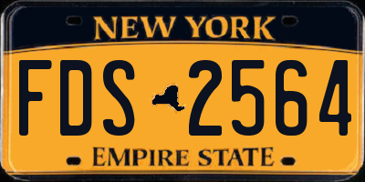 NY license plate FDS2564