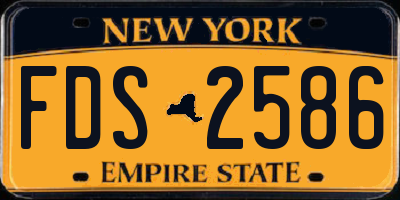 NY license plate FDS2586