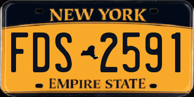 NY license plate FDS2591