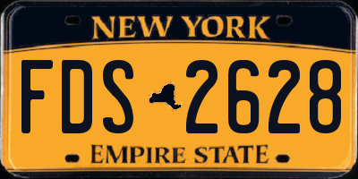 NY license plate FDS2628