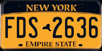 NY license plate FDS2636