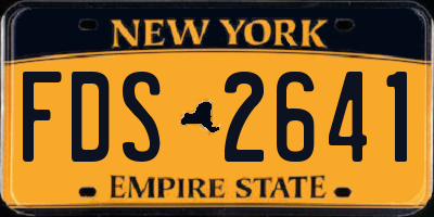 NY license plate FDS2641