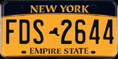 NY license plate FDS2644