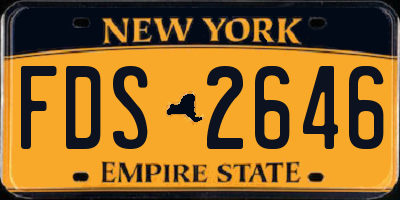 NY license plate FDS2646
