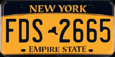 NY license plate FDS2665