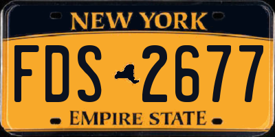 NY license plate FDS2677