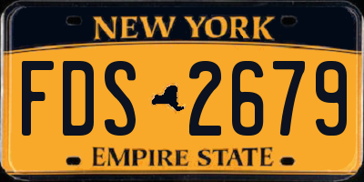 NY license plate FDS2679