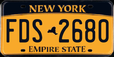 NY license plate FDS2680
