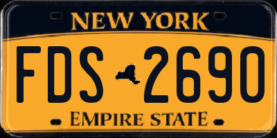 NY license plate FDS2690