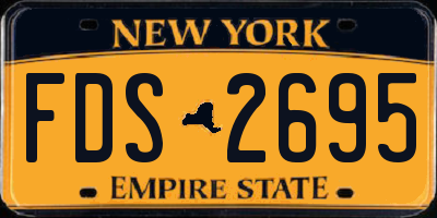 NY license plate FDS2695