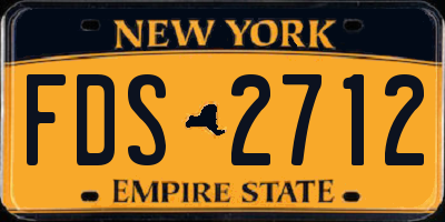 NY license plate FDS2712