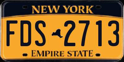 NY license plate FDS2713