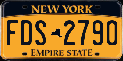 NY license plate FDS2790