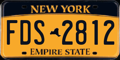 NY license plate FDS2812