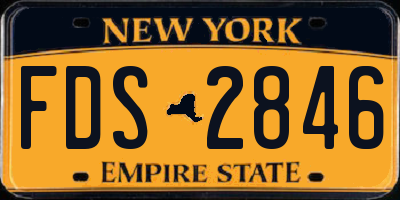 NY license plate FDS2846