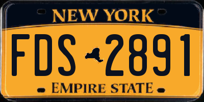 NY license plate FDS2891