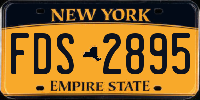 NY license plate FDS2895