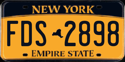 NY license plate FDS2898