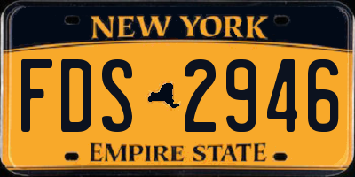 NY license plate FDS2946