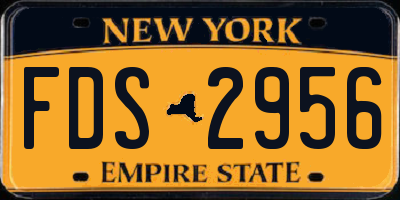 NY license plate FDS2956