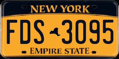 NY license plate FDS3095