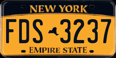 NY license plate FDS3237