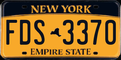 NY license plate FDS3370