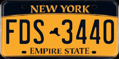 NY license plate FDS3440