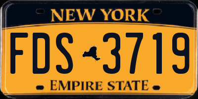NY license plate FDS3719
