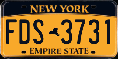 NY license plate FDS3731
