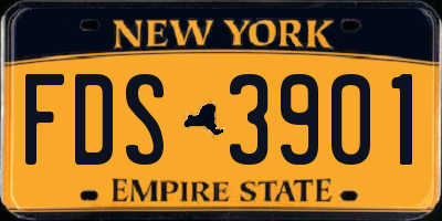 NY license plate FDS3901