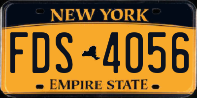 NY license plate FDS4056