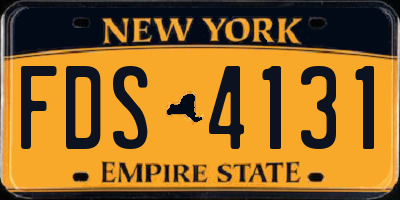 NY license plate FDS4131