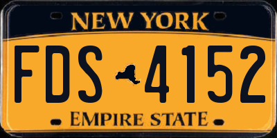 NY license plate FDS4152