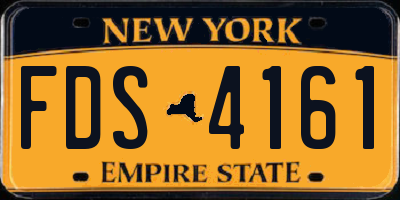 NY license plate FDS4161