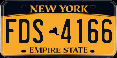 NY license plate FDS4166
