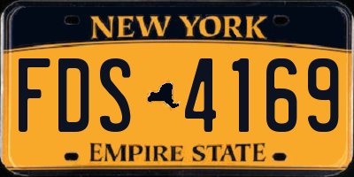 NY license plate FDS4169
