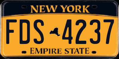 NY license plate FDS4237