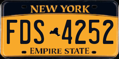 NY license plate FDS4252