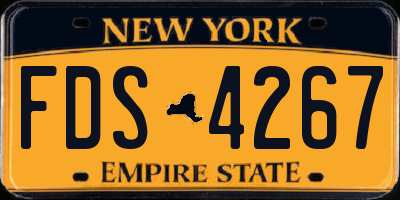 NY license plate FDS4267