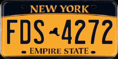 NY license plate FDS4272