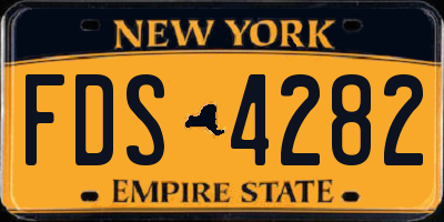 NY license plate FDS4282