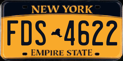 NY license plate FDS4622
