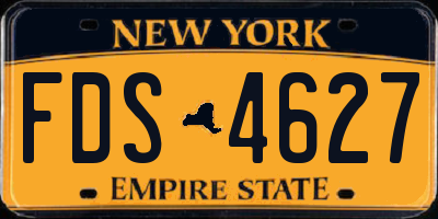 NY license plate FDS4627