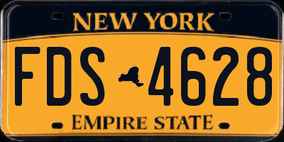 NY license plate FDS4628