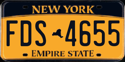 NY license plate FDS4655