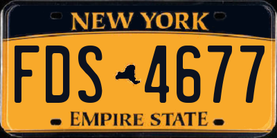 NY license plate FDS4677