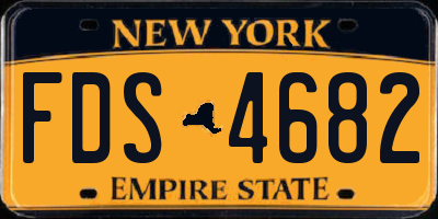 NY license plate FDS4682