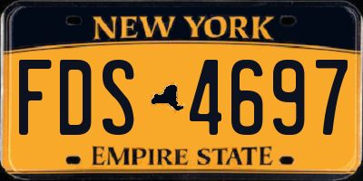 NY license plate FDS4697