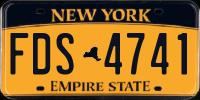 NY license plate FDS4741
